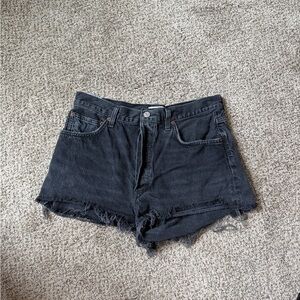 Agolde Mila Denim Shorts - Black